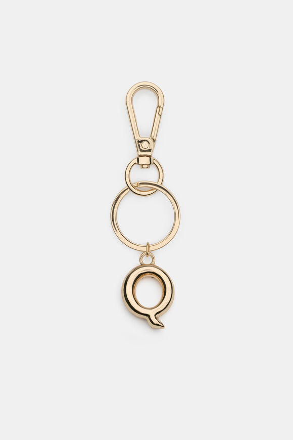 Gold Initial Keyring  Q  hi-res
