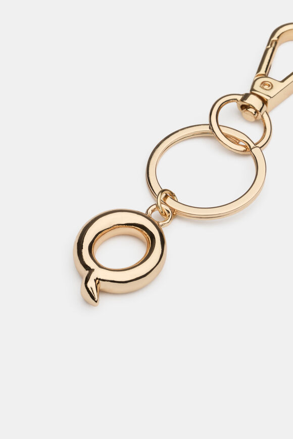 Gold Initial Keyring  Q  hi-res