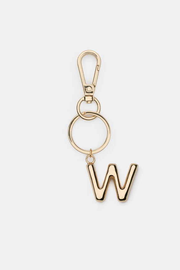 Gold Initial Keyring  W  hi-res