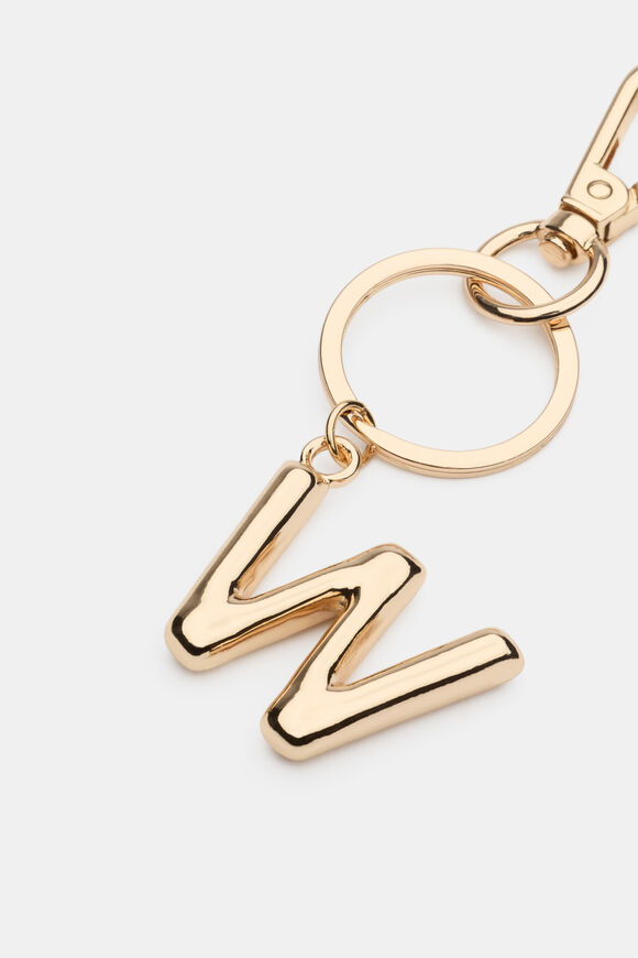 Gold Initial Keyring  W  hi-res