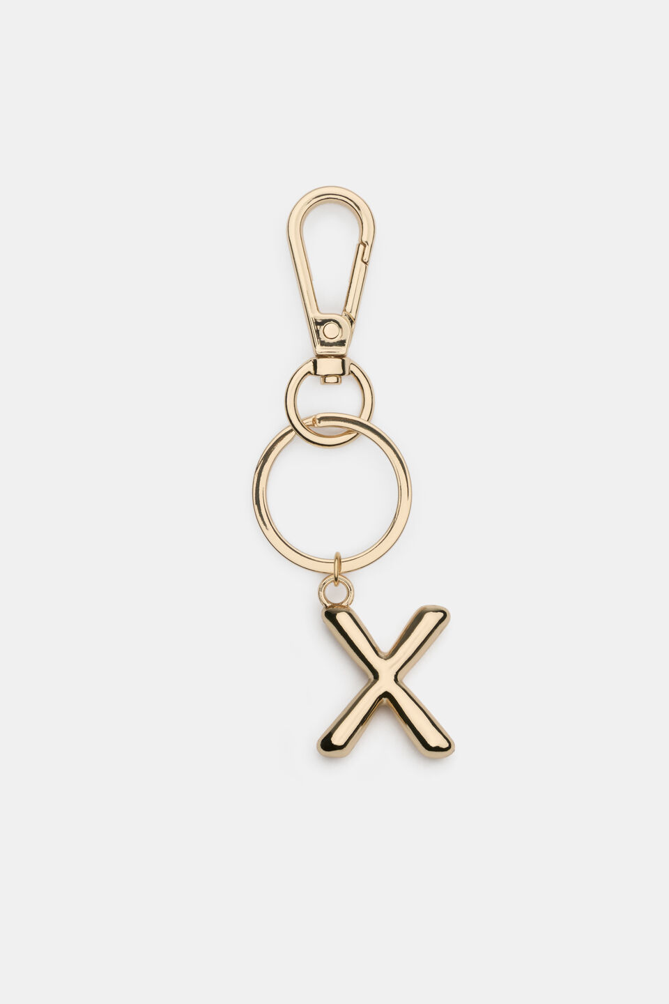 Gold Initial Keyring  X