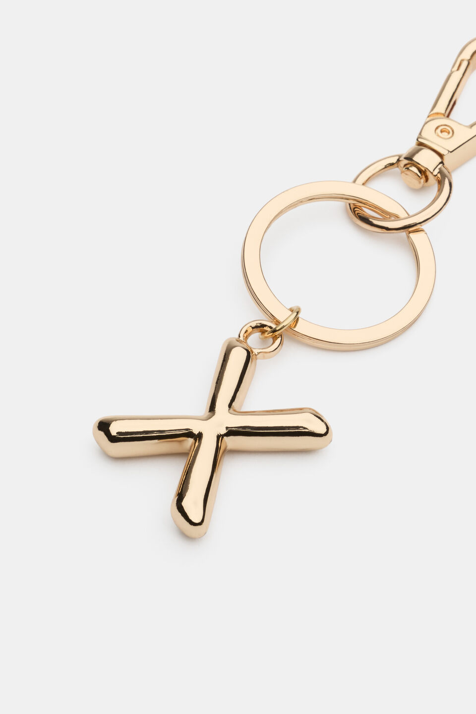 Gold Initial Keyring  X
