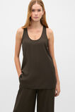 Satin Back Longline Tank  Dark Espresso  hi-res