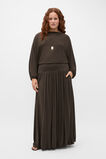 Fine Knit Bubble Sleeve Top  Dark Espresso  hi-res