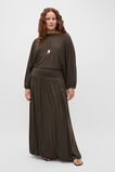 Fine Knit Bubble Midi Skirt  Dark Espresso  hi-res
