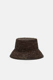 Trim Detail Raffia Bucket Hat  Dark Espresso  hi-res