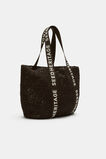 Logo Woven Tote  Dark Espresso  hi-res