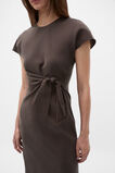 Tie Waist Midi Dress  Dark Espresso  hi-res