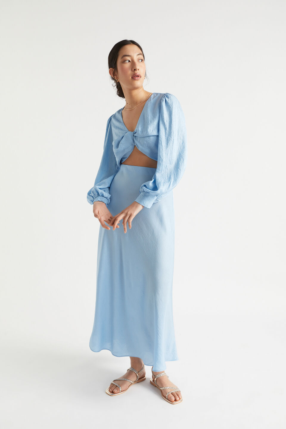 Satin Skirt  Bluebell