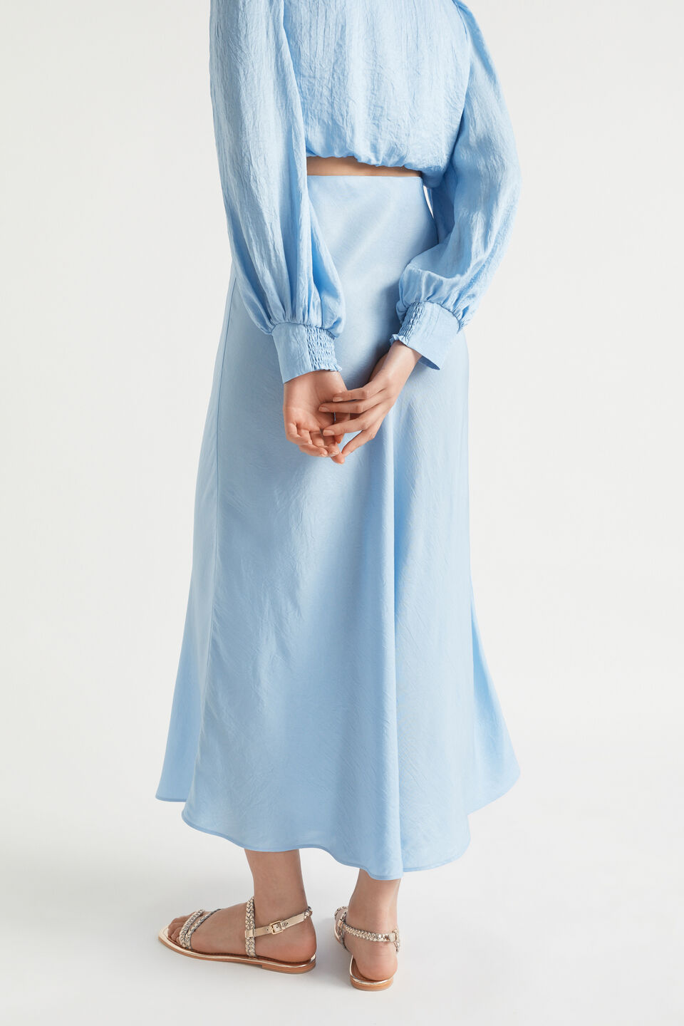 Satin Skirt  Bluebell