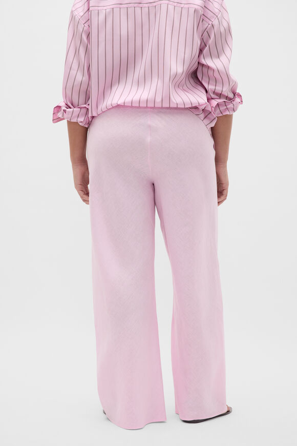 Core Linen Easy Wide Leg Pant  Petal Pink  hi-res