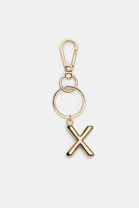 Gold Initial Keyring  X  hi-res