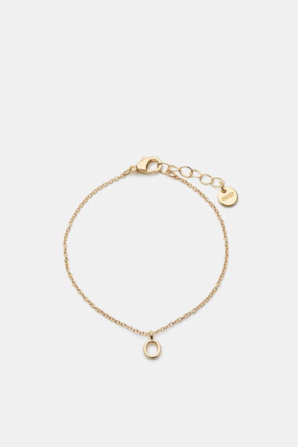 Gold Alphabet Bracelet  O  hi-res