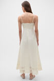 Linen Blend Cutwork Midi Dress  Coconut Cream  hi-res
