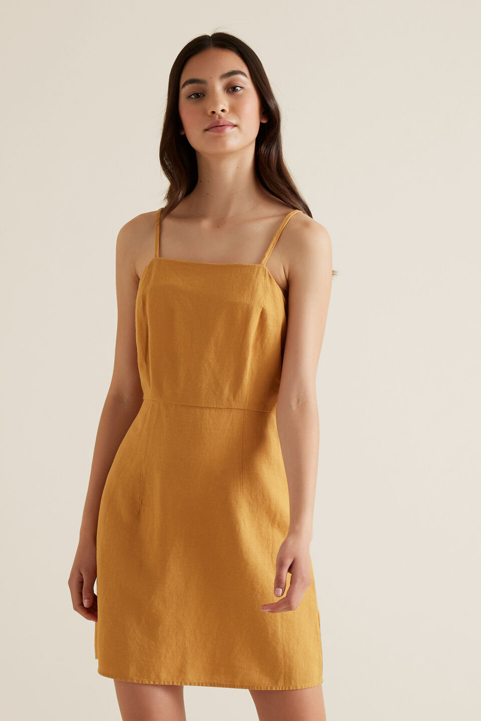 Linen Blend Dress  