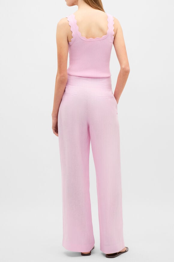 Core Linen Waisted Pant  Petal Pink  hi-res