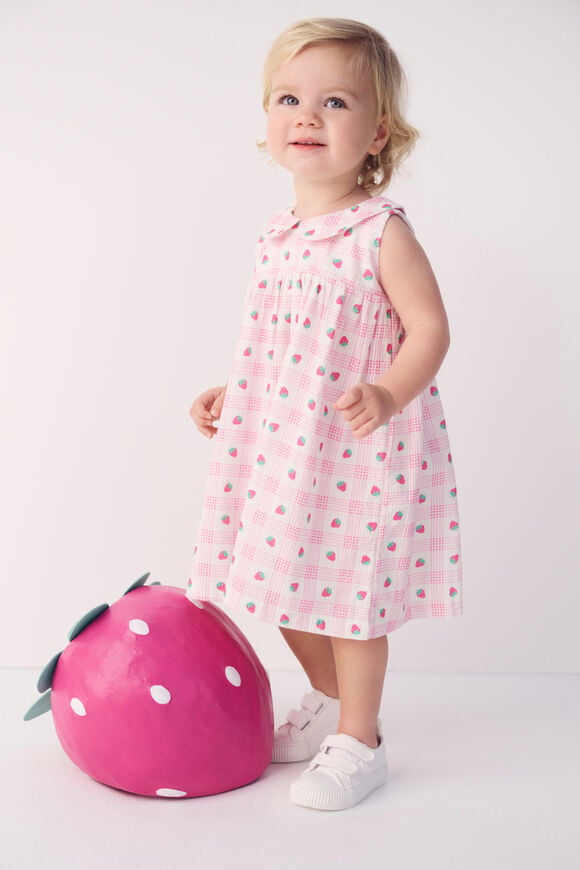Strawberry Collar Dress  Classic Cream  hi-res