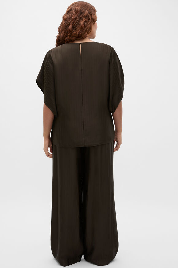 Self Stripe Batwing Top  Dark Espresso  hi-res