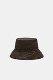 Trim Detail Raffia Bucket Hat  Dark Espresso  hi-res