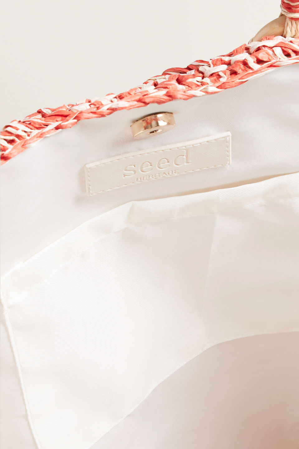 Two Tone Straw Tote  