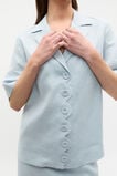 Linen Scallop Shirt  Bluebell  hi-res