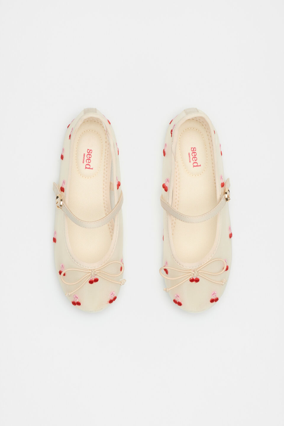 Embroidered Cherry Ballet  Canvas