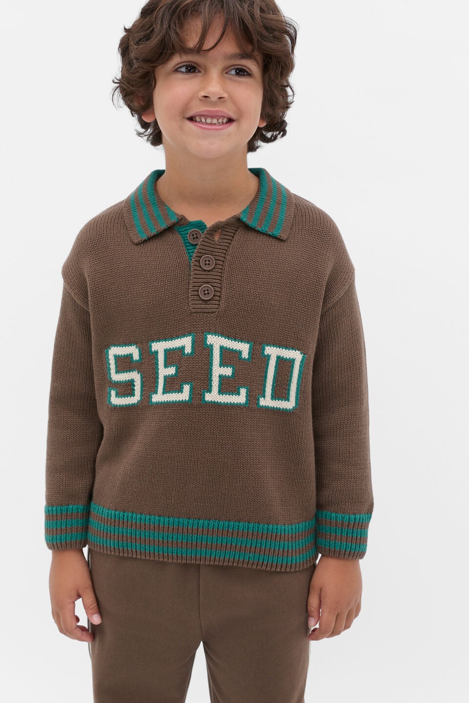 Retro Logo Knit  Cacao