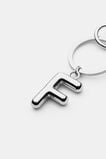 Silver Initial Keyring  F  hi-res