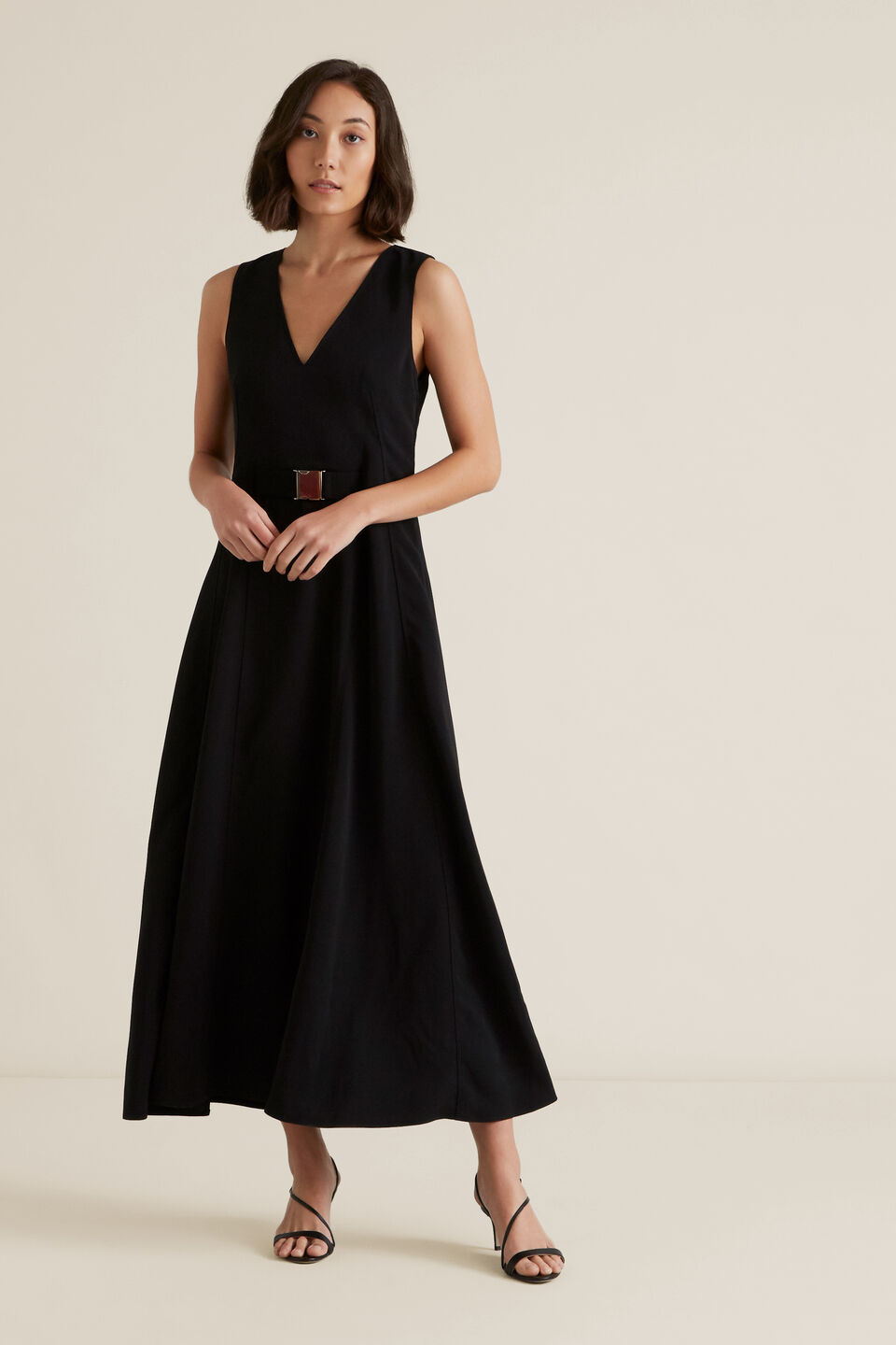 Clasp Belt Dress  