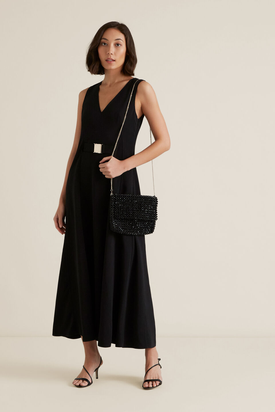 Clasp Belt Dress  