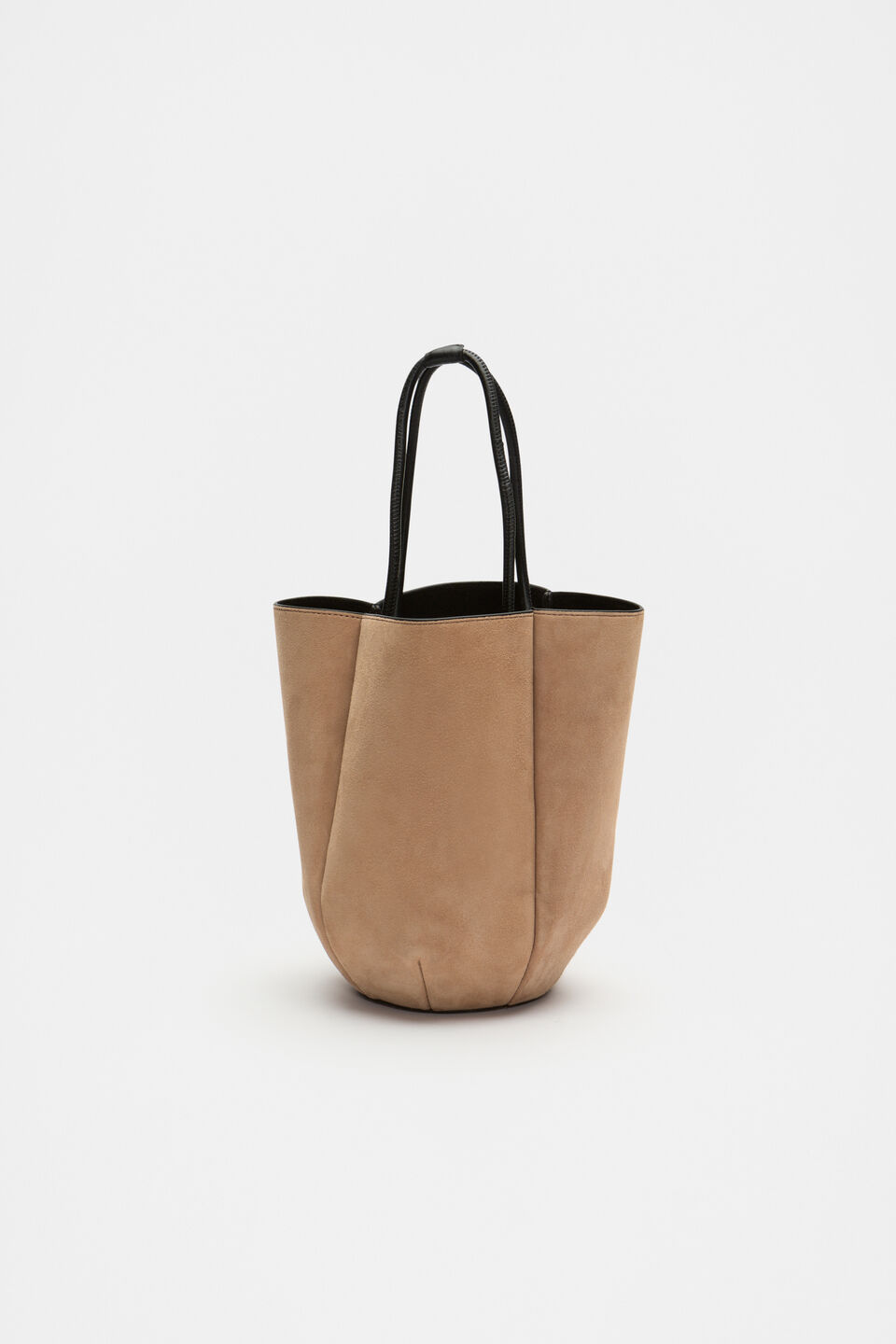 Leather Mini Bucket Bag  Amaretto Suede