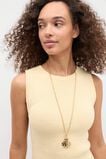 Shell Charm Pendant Necklace  Gold  hi-res