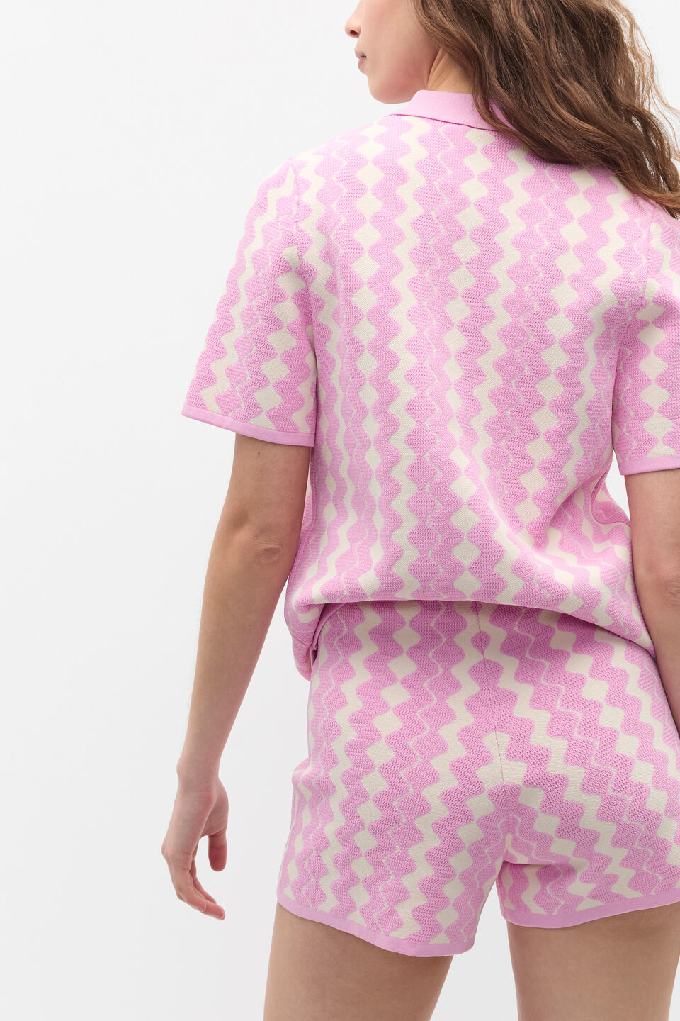 Jacquard Knit Short  Fairy Floss