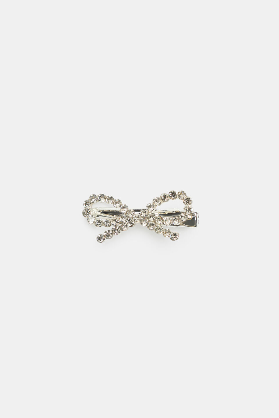 Diamante Bow Duck Clip  Clear