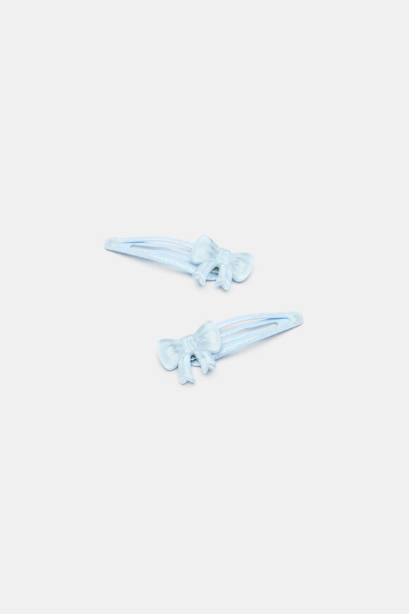 Resin Bow Snaps  Ice Blue  hi-res