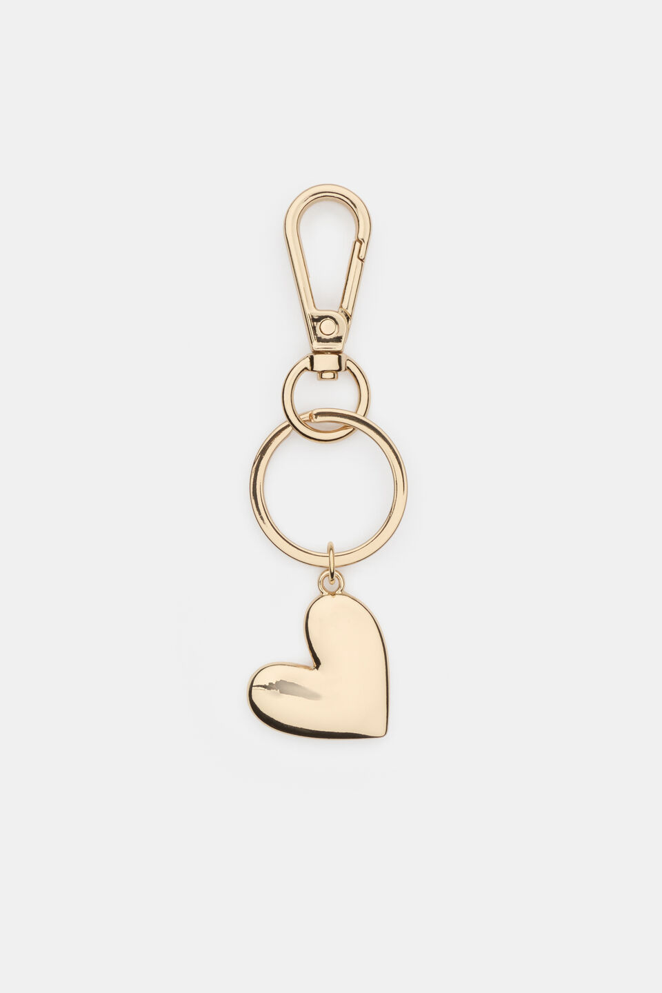 Gold Initial Keyring  Heart