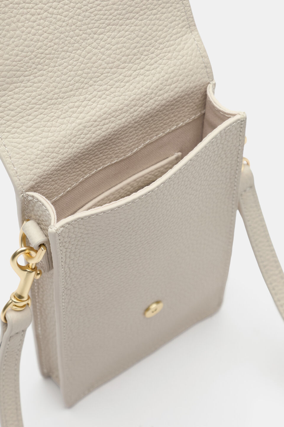 Leather Everyday Crossbody  Cream