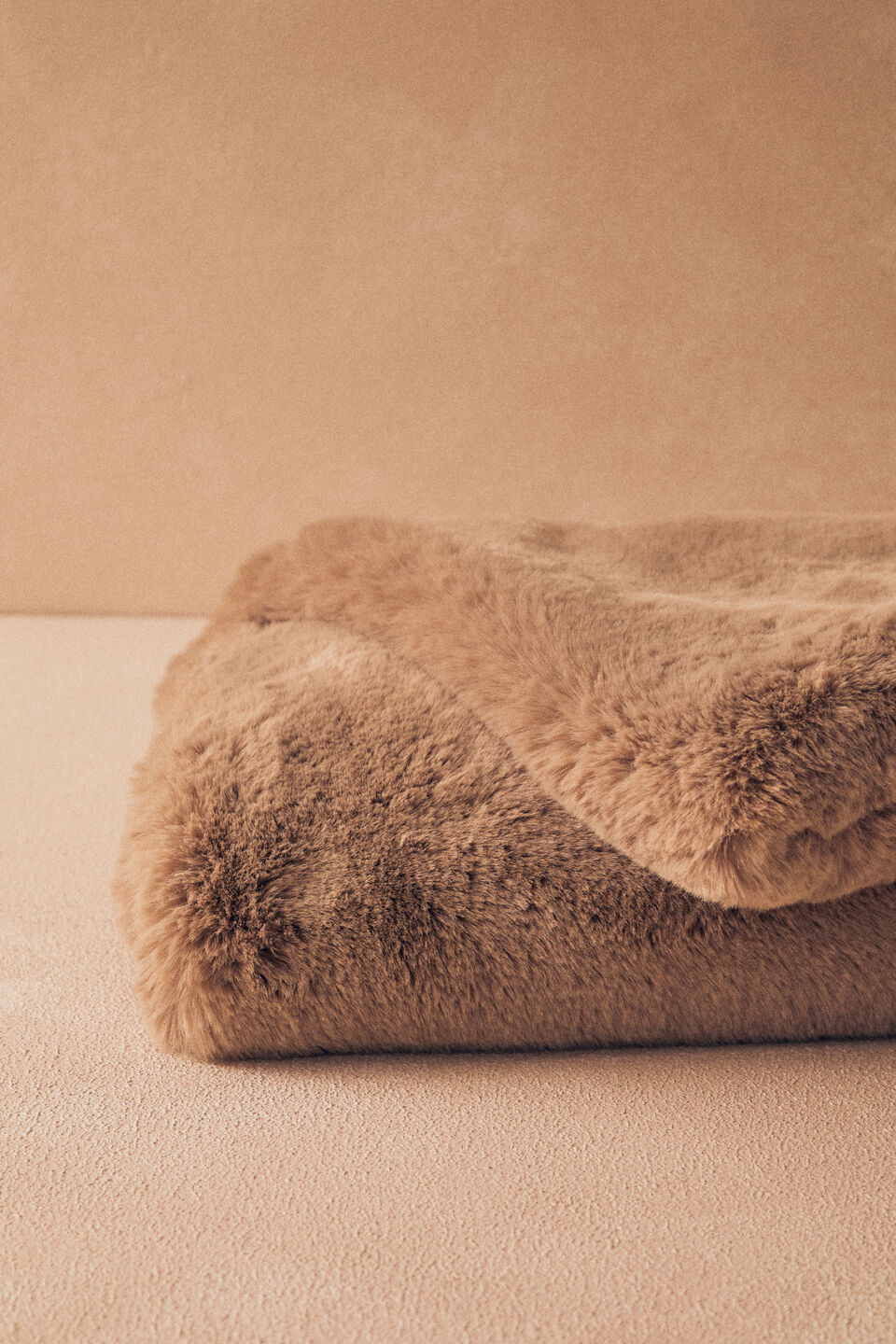 Fur Throw  Sandstone