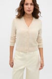 Australian Merino V Neck Cardigan  Wheat Marle  hi-res