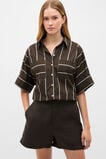 Cotton Stripe Pocket Shirt  Dark Espresso Stripe  hi-res