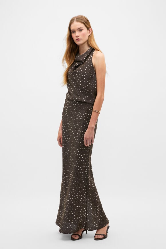 Spot Print Halter Top  Dark Espresso Spot  hi-res