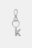 Silver Initial Keyring  K  hi-res