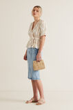 Two Tone Broderie Wrap Top    hi-res