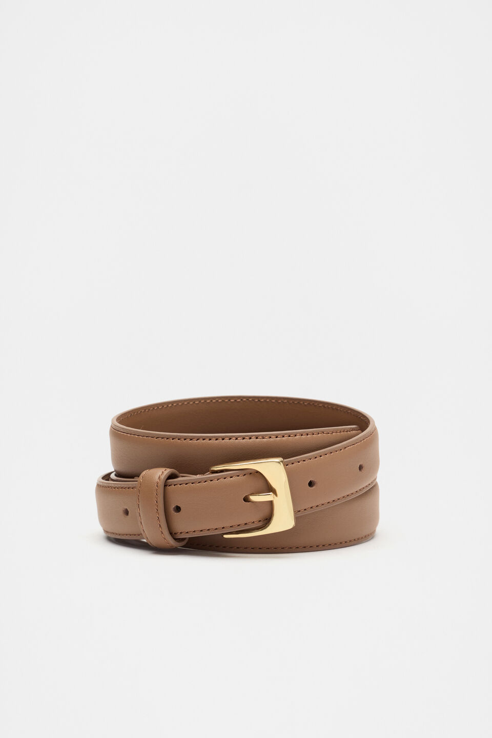 Kinsley Rounded Buckle Belt  Toffee