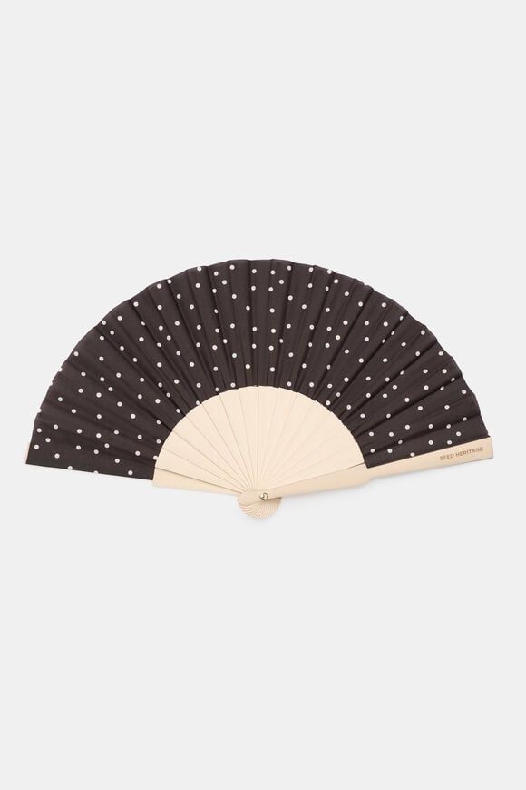 Seed Hand Fan  Dark Espresso Spot  hi-res