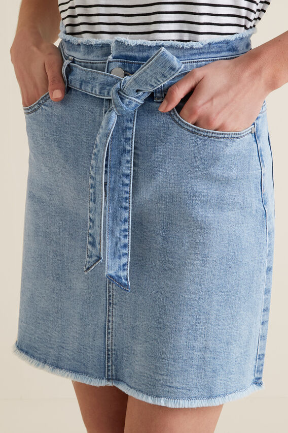 Belted Denim Skirt Seed Heritage NZ