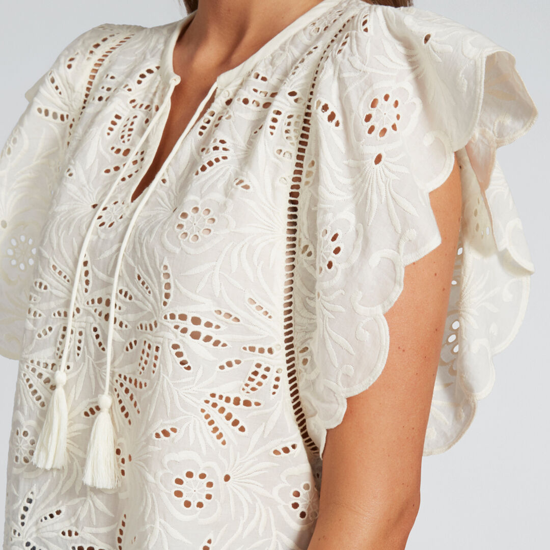 Broderie Blouse Seed Heritage NZ