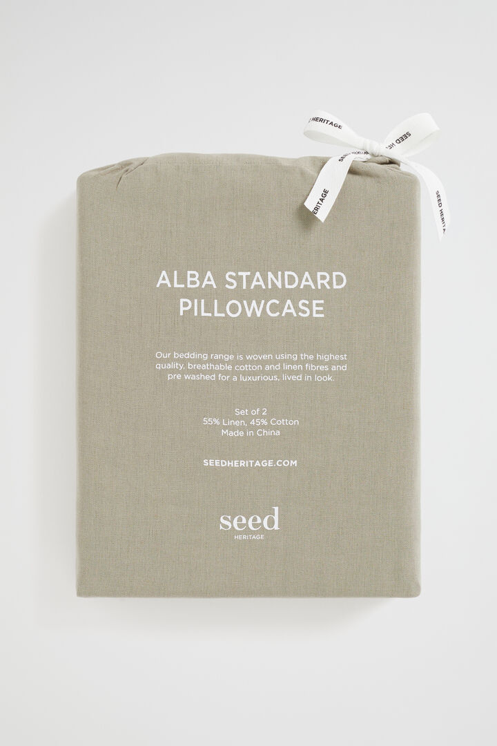 Alba Standard Pillowcase   Olive  hi-res