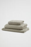 Cotton Stripe Bath Towel   Olive  hi-res