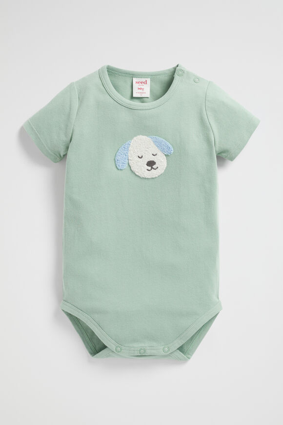 Puppy Bodysuit  Gum Leaf  hi-res
